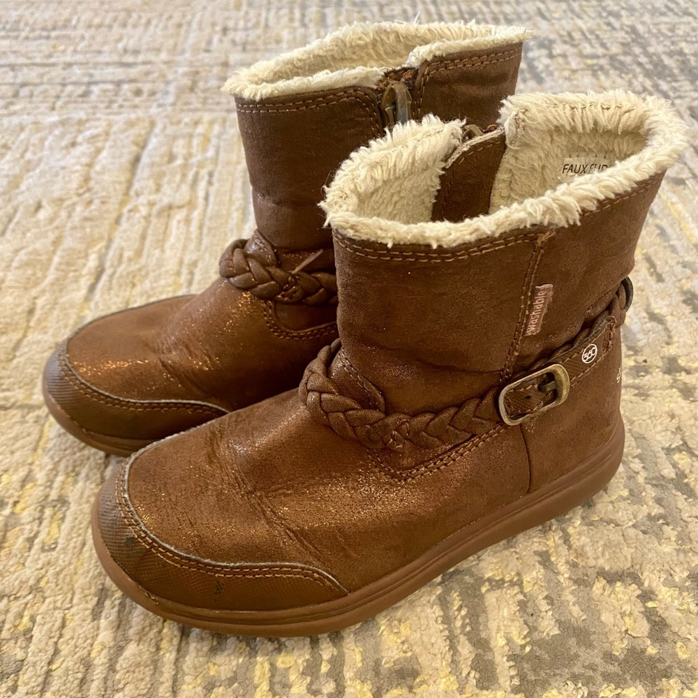 Stride Rite Sparkle Brown Toddler Ankle Boot